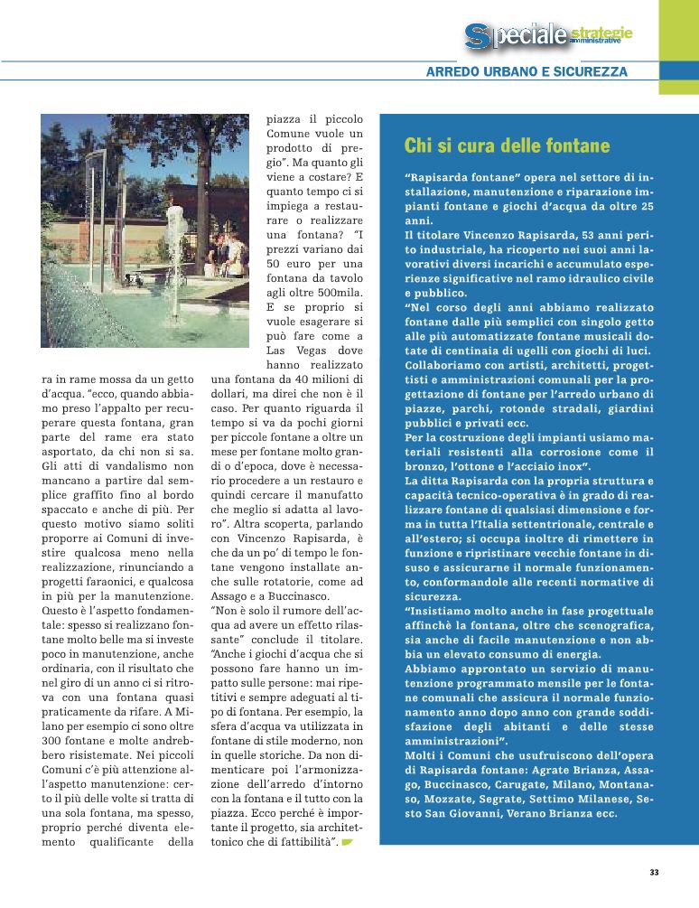 giochi ed effetti d'acqua