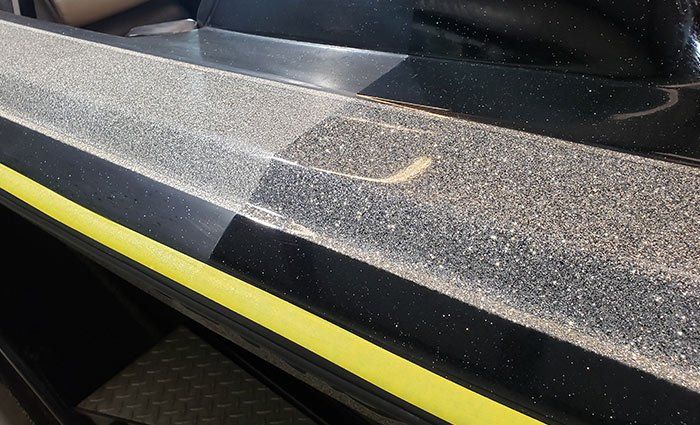 Oxidized car paint surface