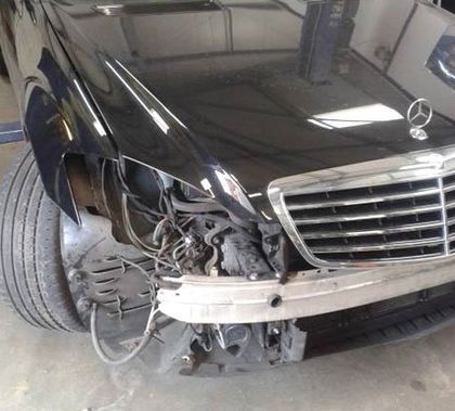 mercedes wheel removed