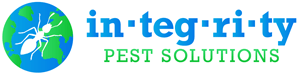 Integrity Pest Solutions logo with blue and green globe icon and blue-green text