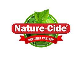 Nature-Cide Certified Partner logo with green leaf circle and red banner on white background