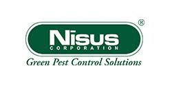 Nisus Corporation logo with green oval and the tagline “Green Pest Control Solutions”