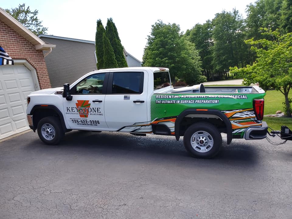 New Keystone's Service Truck — Indiana, PA — Keystone Dustless Mobile Media Blasting LLC