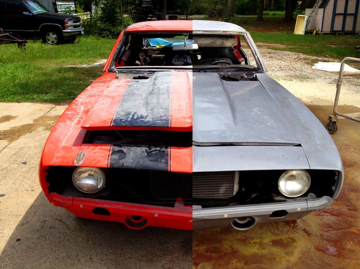 Before and After of Car Paint Removal — Indiana, PA — Keystone Dustless Mobile Media Blasting LLC