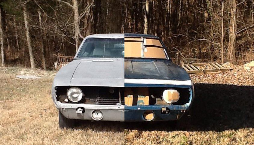 Before and After of Classic Car's Paint Removal — Indiana, PA — Keystone Dustless Mobile Media Blasting LLC