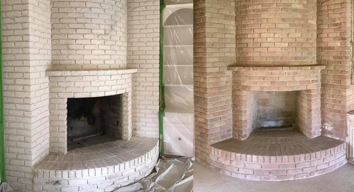 Before and After of Chimney Restoration — Indiana, PA — Keystone Dustless Mobile Media Blasting LLC