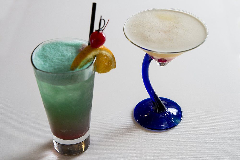 Cocktails served at Volcano Steak & Sushi