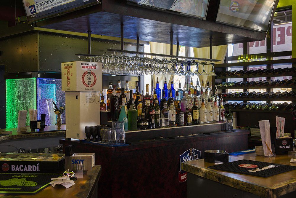Bar area at Volcano Steak & Sushi in West Berlin, NJ