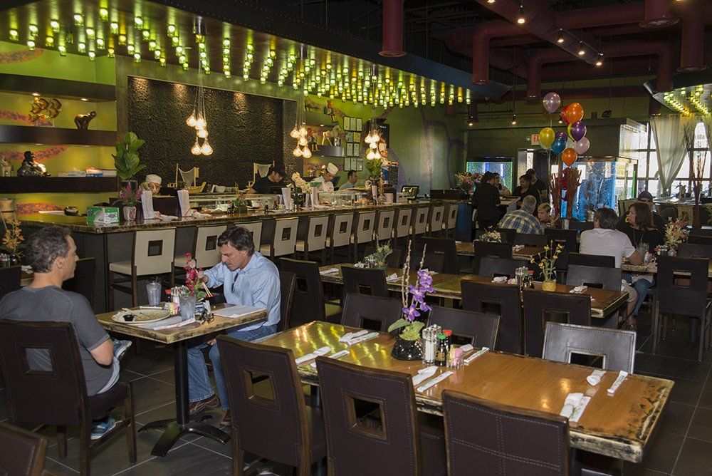 Dining room at Volcano Steak & Sushi in West Berlin, NJ