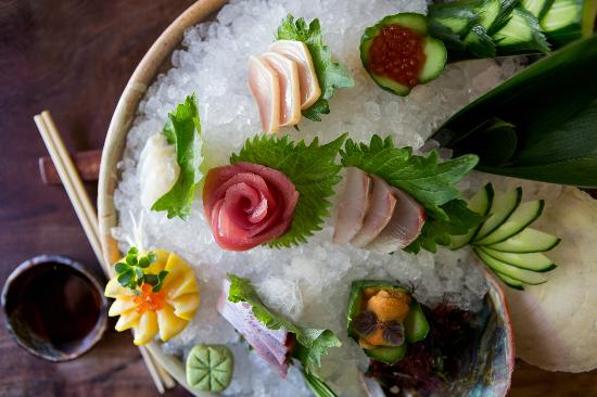 Fresh sashimi selection at Volcano Steak & Sushi