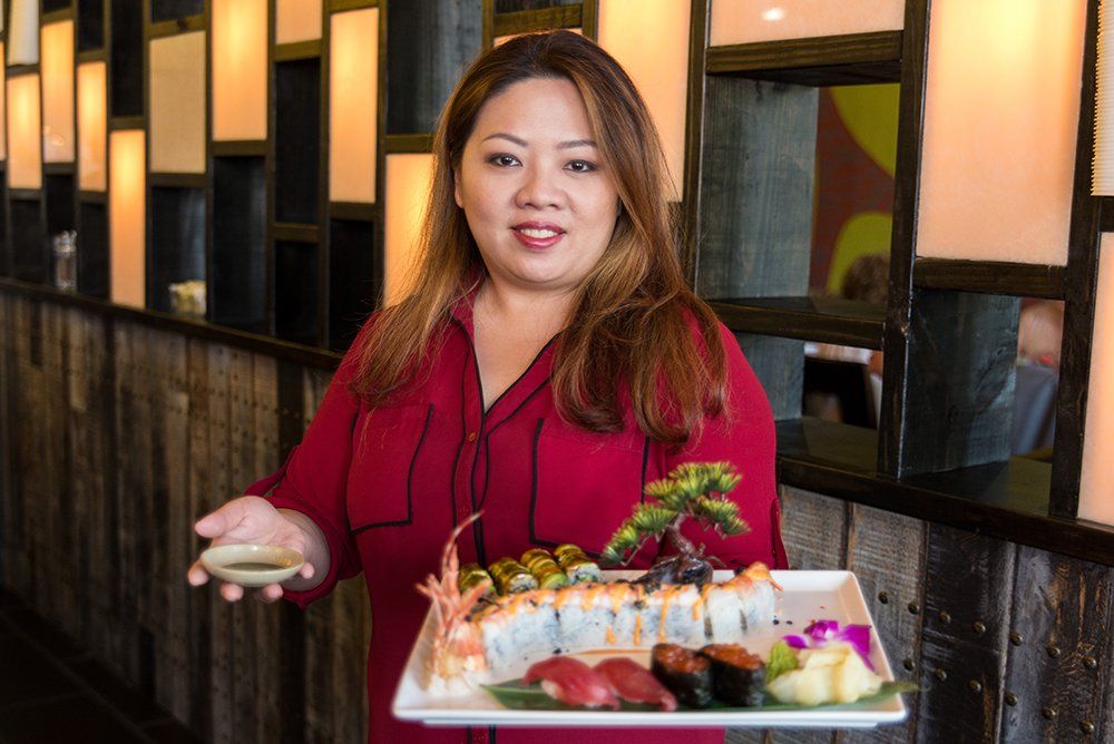 Fresh sushi platter at Volcano Steak & Sushi