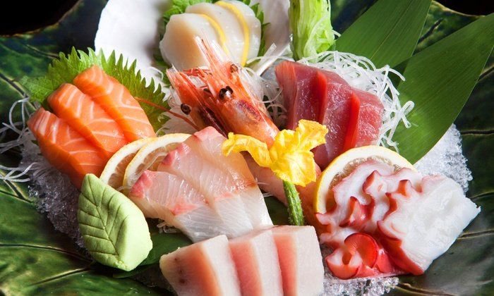 Fresh sashimi platter at Volcano Steak & Sushi