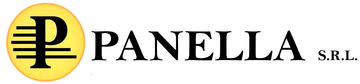 Logo di Panella SRL con emblema circolare giallo e testo nero su sfondo bianco.