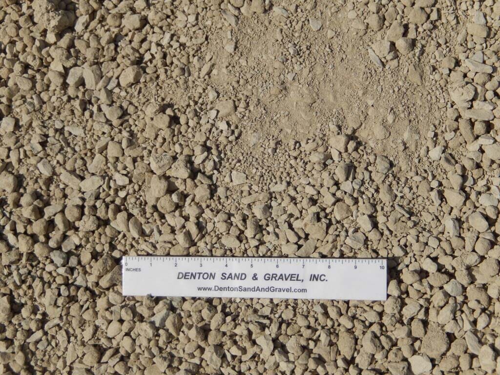 Gravel with a ruler from Denton Sand & Gravel, Inc.