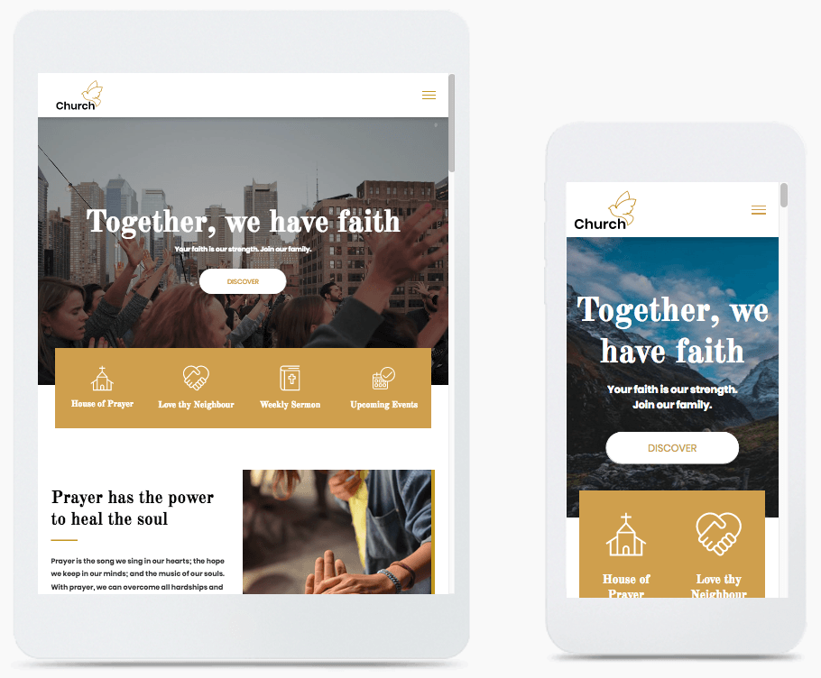 Church website builder