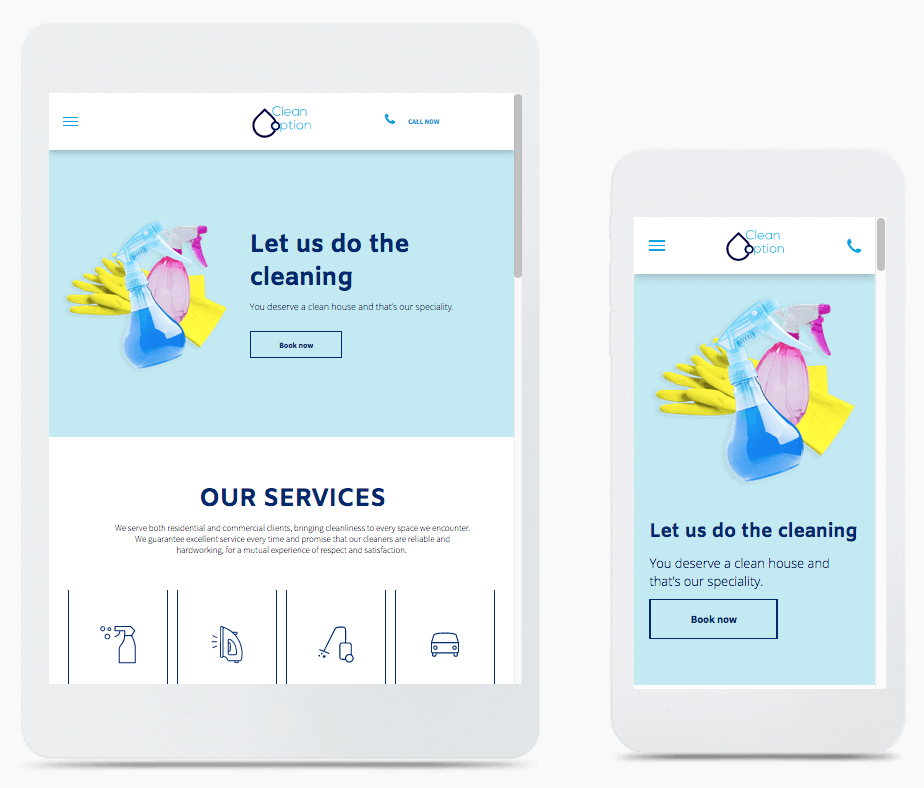 Cleaning Business Website Builder