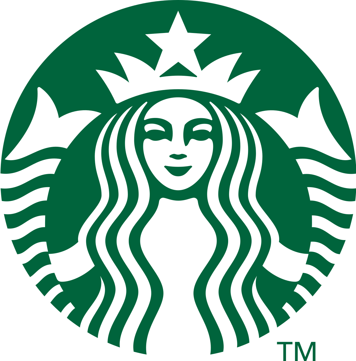 Le logo de Starbucks a une femme aux cheveux longs et une couronne sur la tête