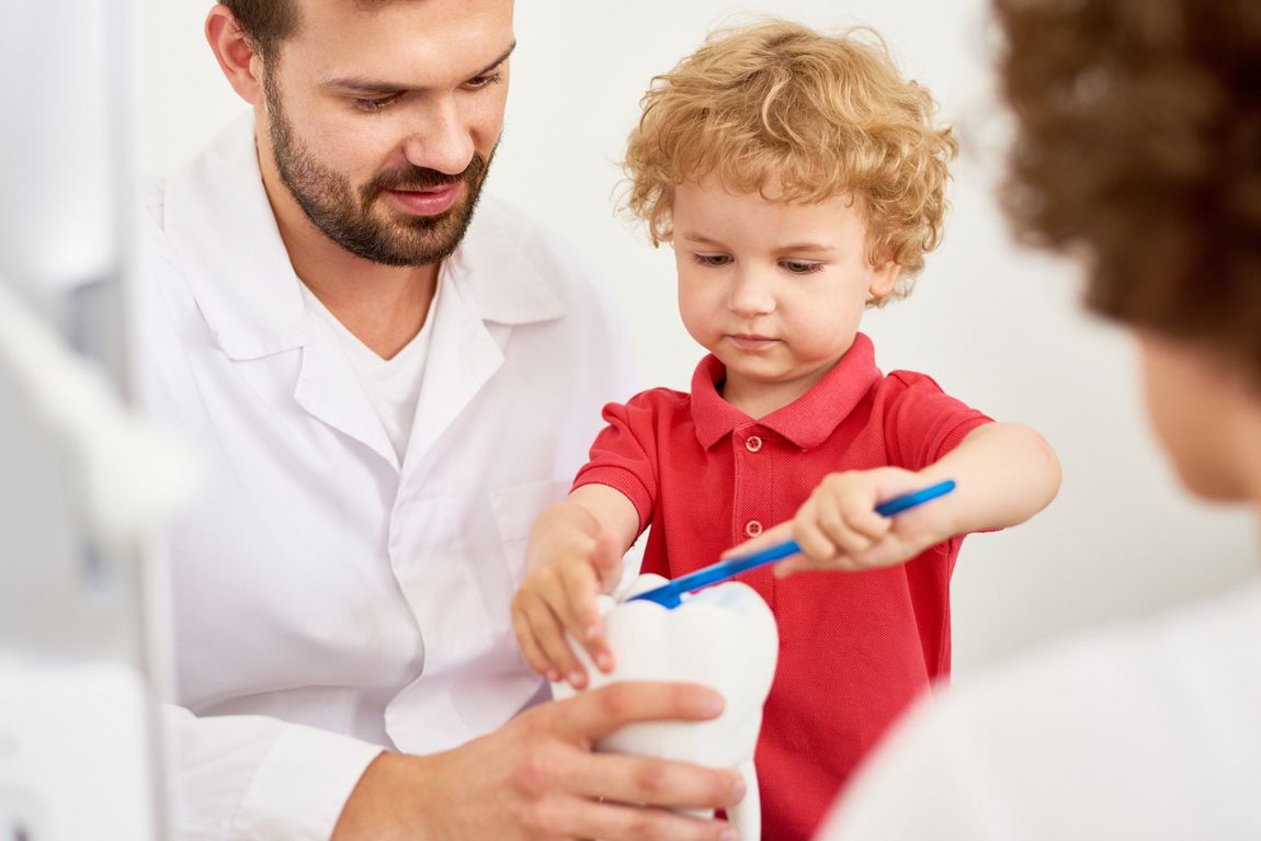 Dentist Playing with Child — Worcester, MA — Vernon Hill Pediatric