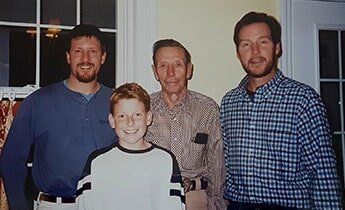 Louis, Richi, & Armand circa 1949 - wood flooring in Hadley, MA Louis, Richi, & Armand circa 1949 - wood flooring in Hadley, MA