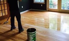 Worker sanding floor - Flooring in Hadley, Ma Worker sanding floor - Flooring in Hadley, Ma