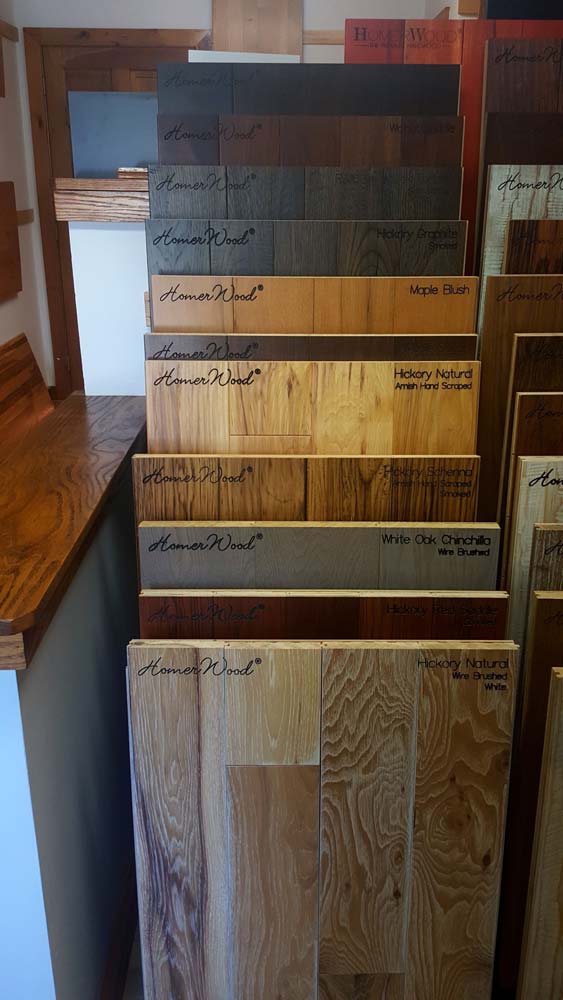 Left Row of HomerWood Sample - wood flooring in Hadley, MA
