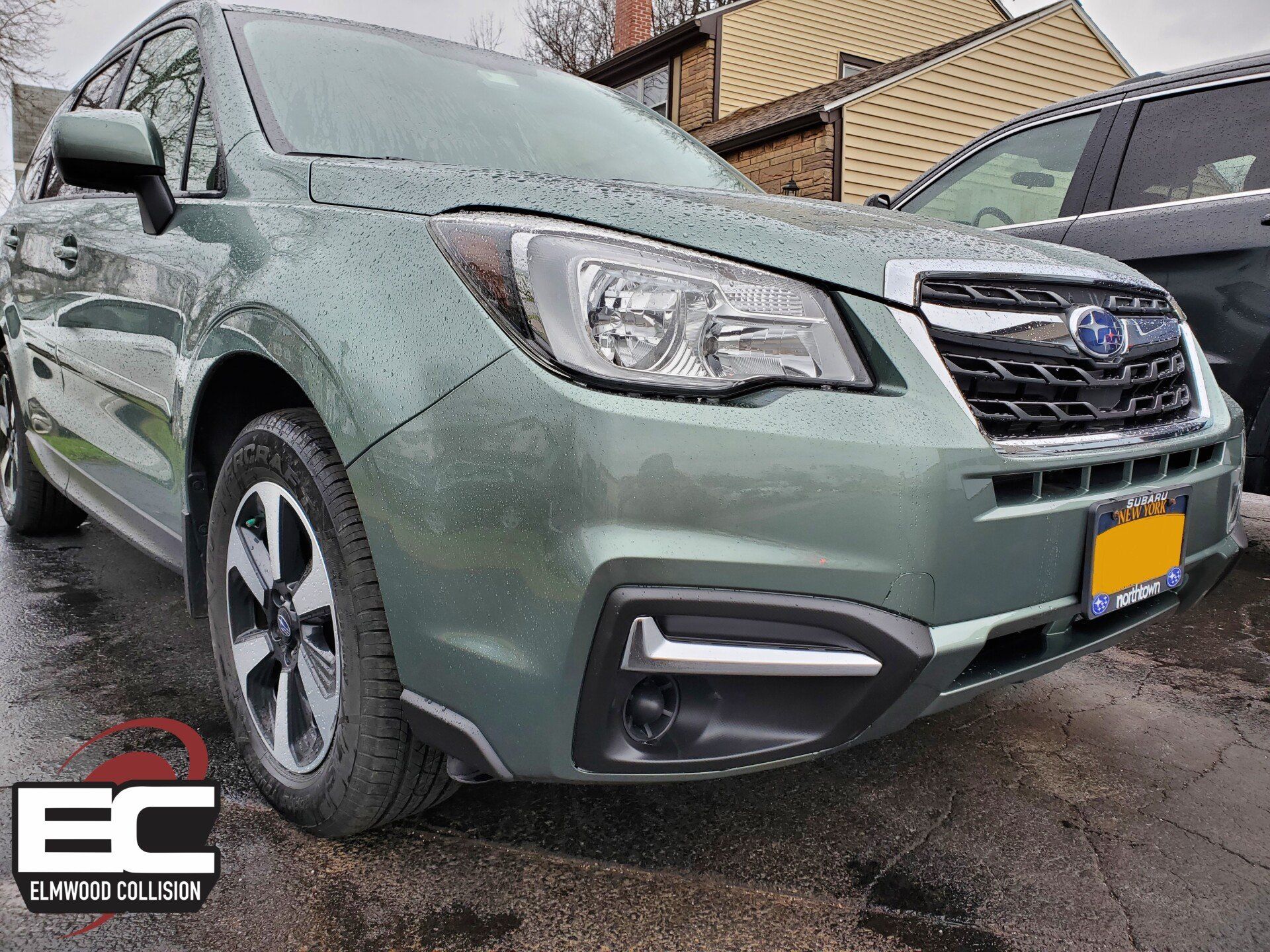 New Bumper Painted and Installed at Elmwood Collision in Buffalo, NY