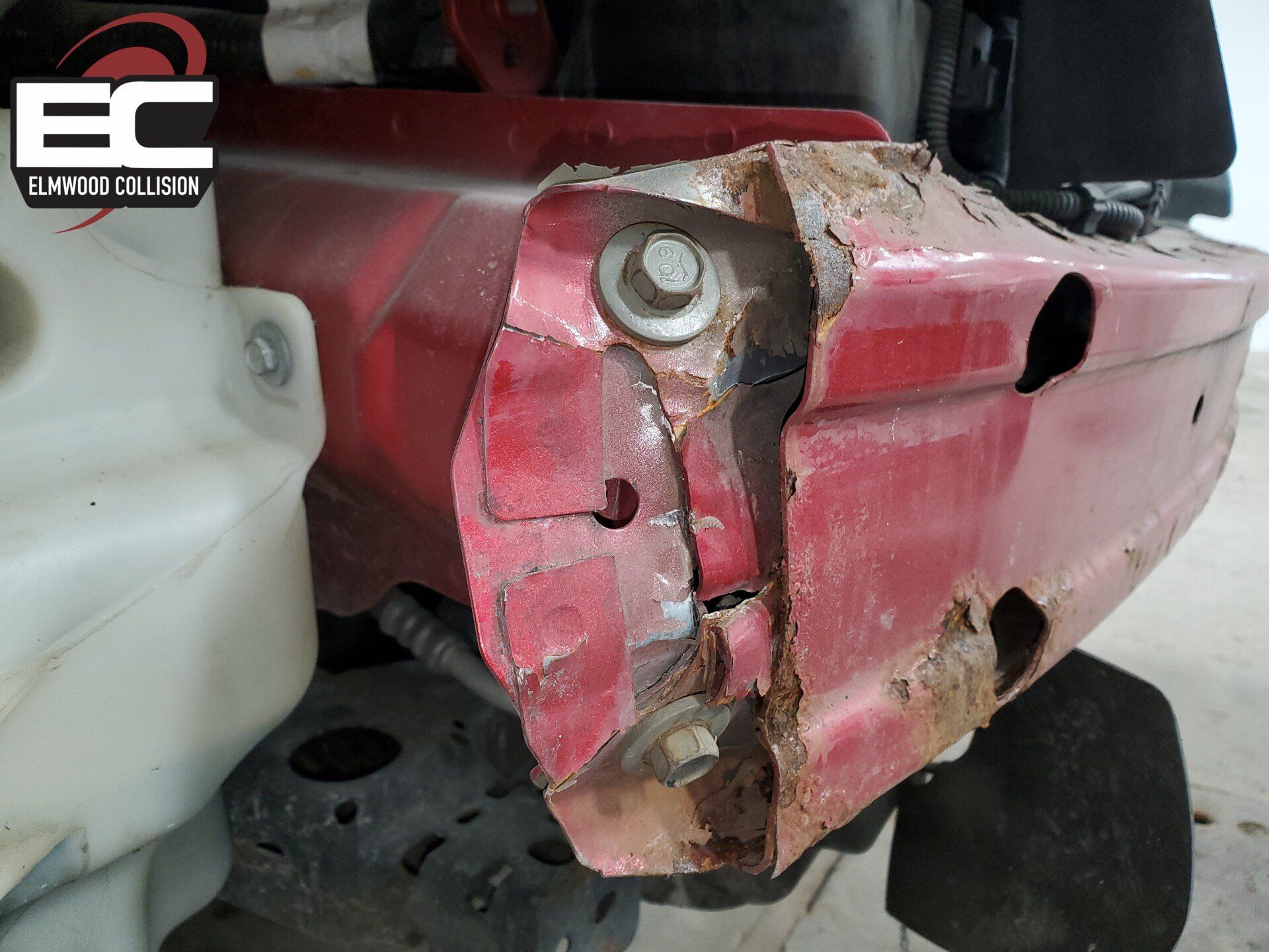Frame and Reinforcement Bar Damage at Elmwood Collision