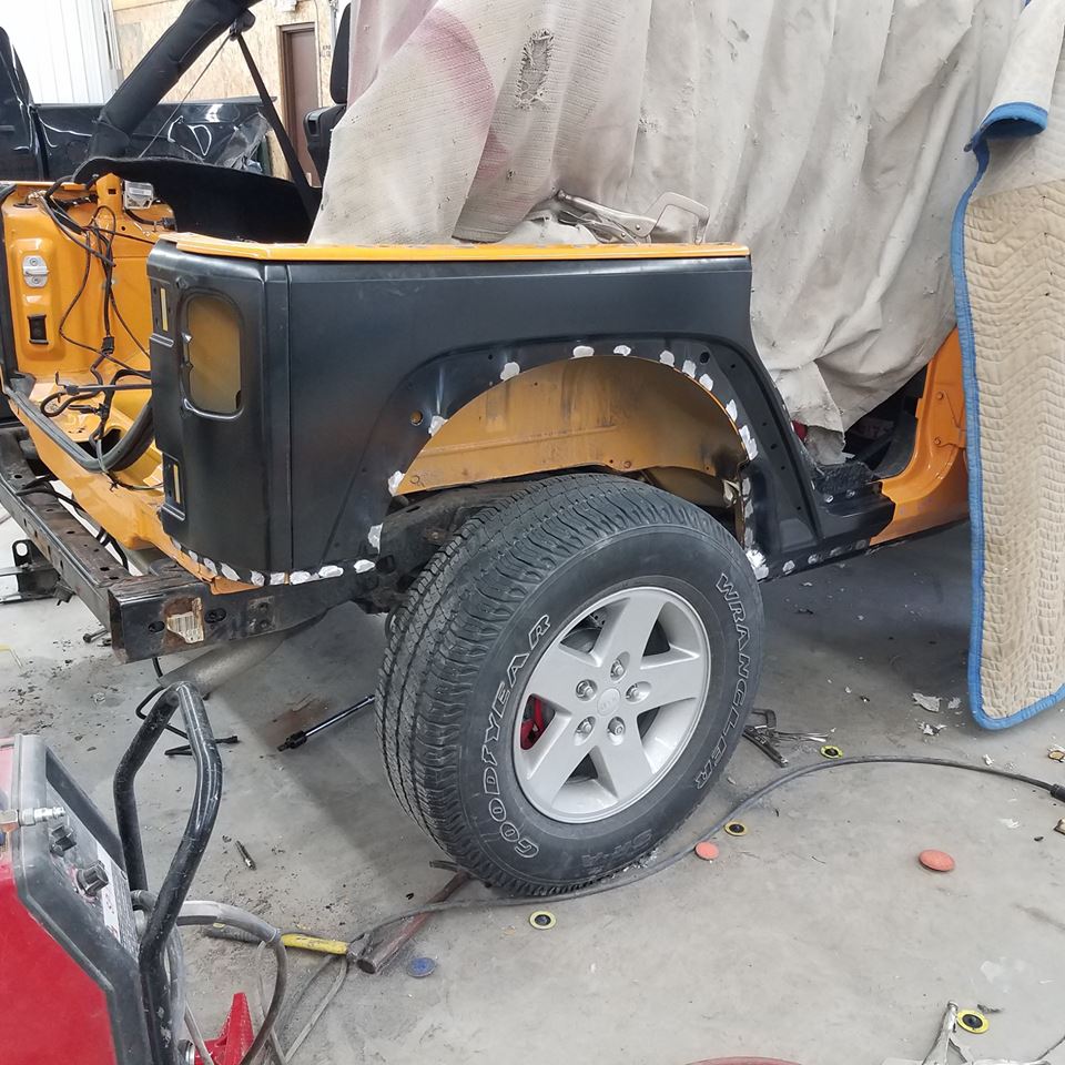 New Quarter Panel on a Jeep at Elmwood Collision in Kenmore New York