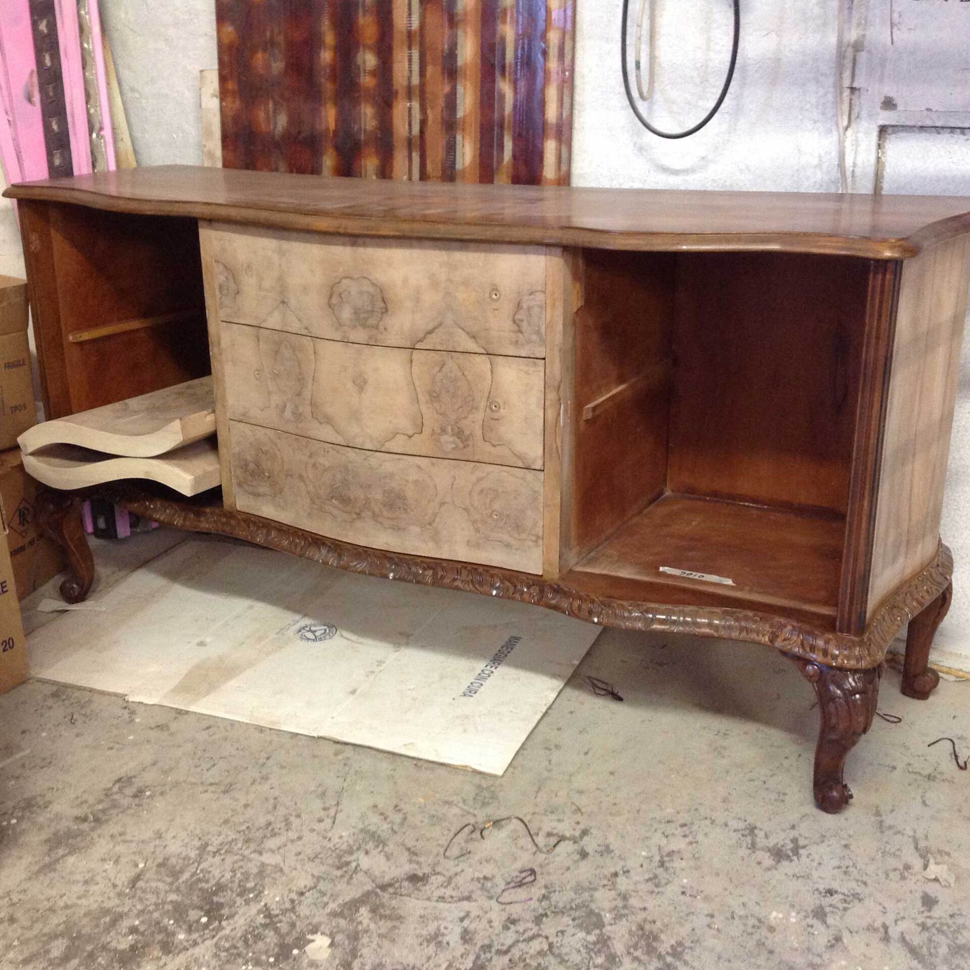 restauro madia in legno