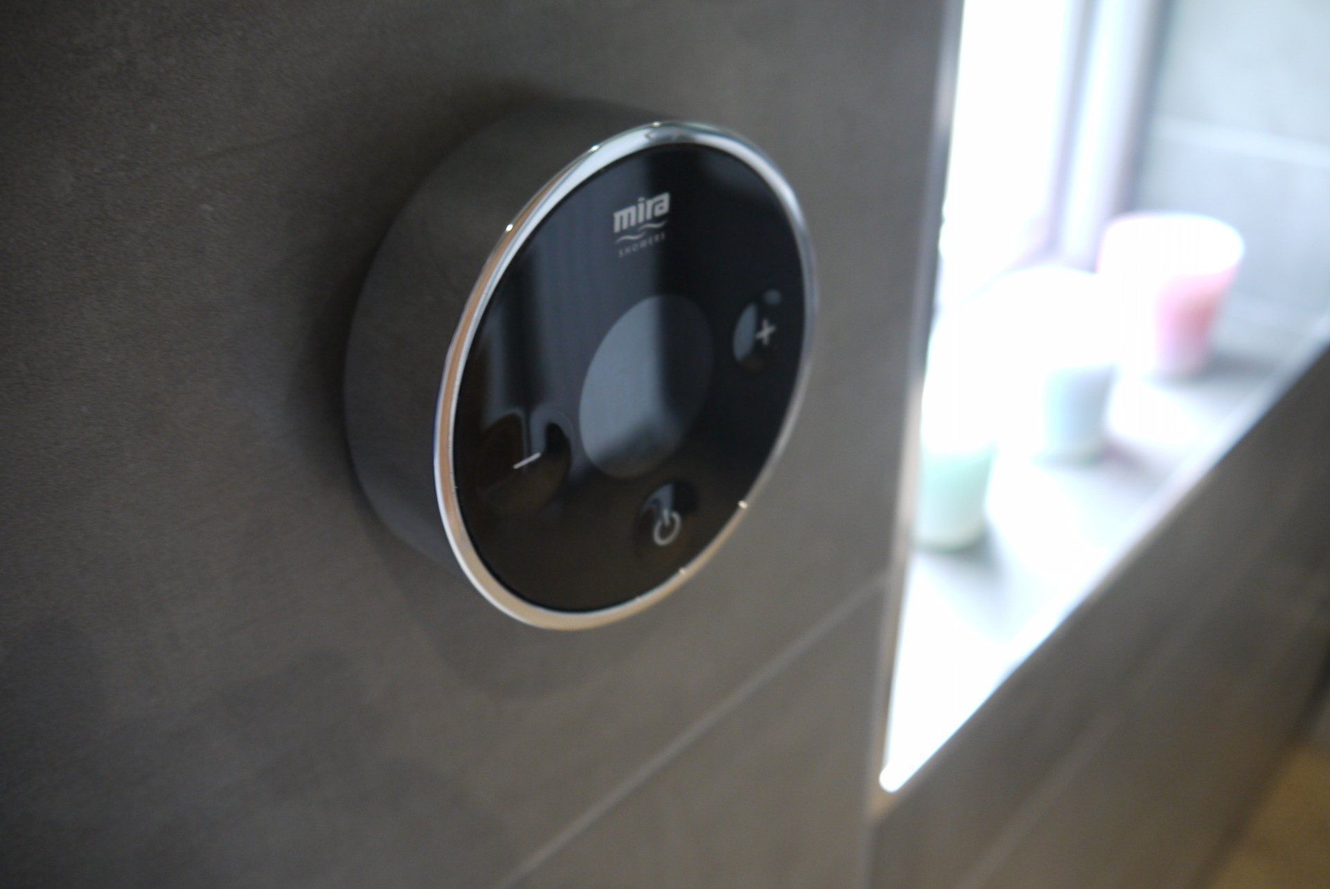 mira platinum wireless controller grey wall tile cascata