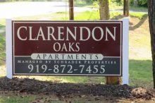 Clarendon Oaks Apartment and Townhomes Clarendon Oaks Apartments Property Sign