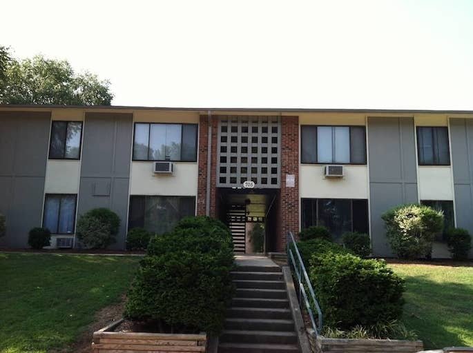 Two-story apartment building
