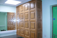 wooden cupboard