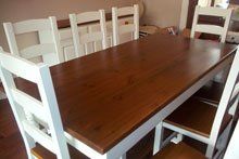 wooden dining table