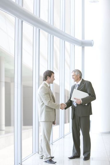 Man shaking hands after a general engineering services meeting in Port Hedland