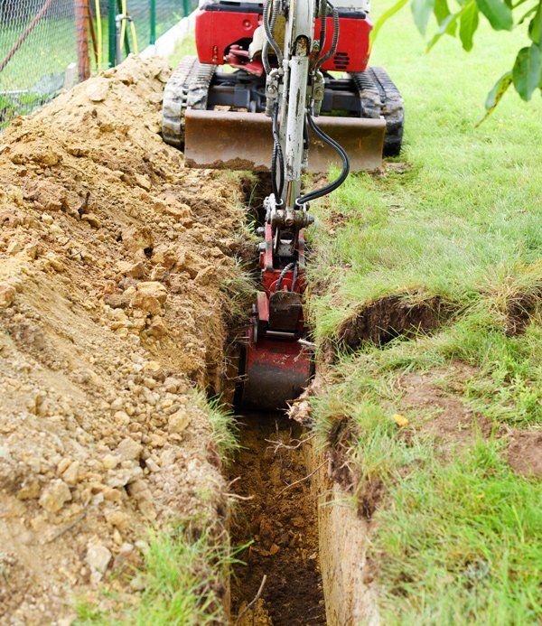 Digger To Excavate A Hole For Water Pipes — Northern Demolition and Civils in Garbutt, QLD