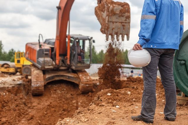 Worker at Construction Site — Northern Demolition and Civils in Garbutt, QLD
