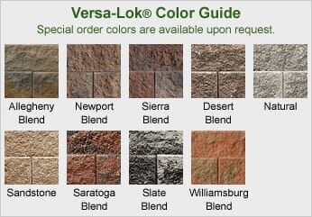 Versa - Lok Color Guide — Retaining Walls in Pittsburgh, PA Versa - Lok Color Guide — Retaining Walls in Pittsburgh, PA