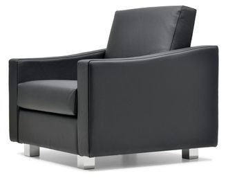 Black Leather Armchair — Naples, FL — Home Fashion Upholstery Black Leather Armchair — Naples, FL — Home Fashion Upholstery