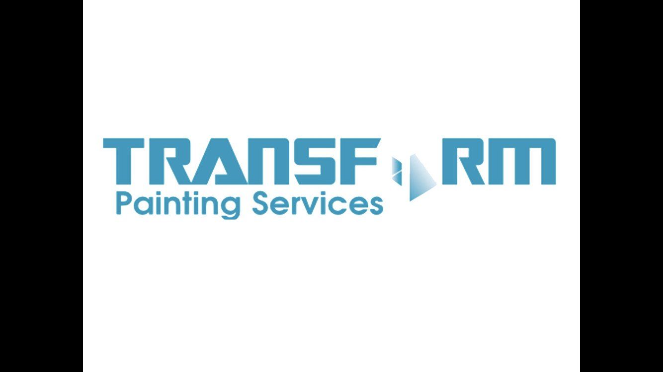 Logo for Transform Painting Services in blue text on a white background