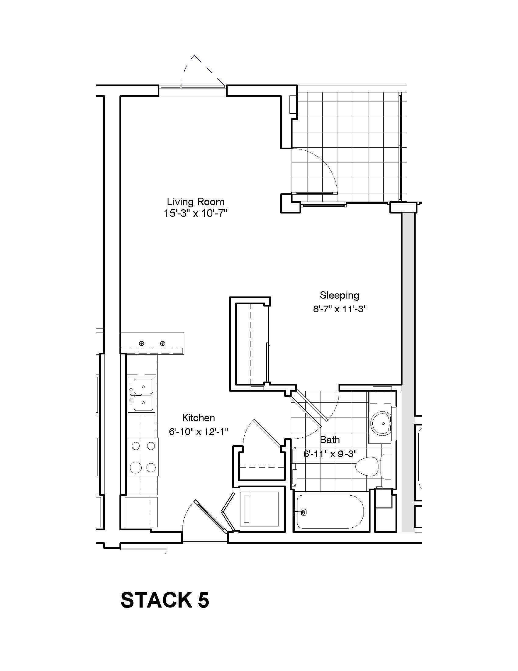 t lofts studio floor plan