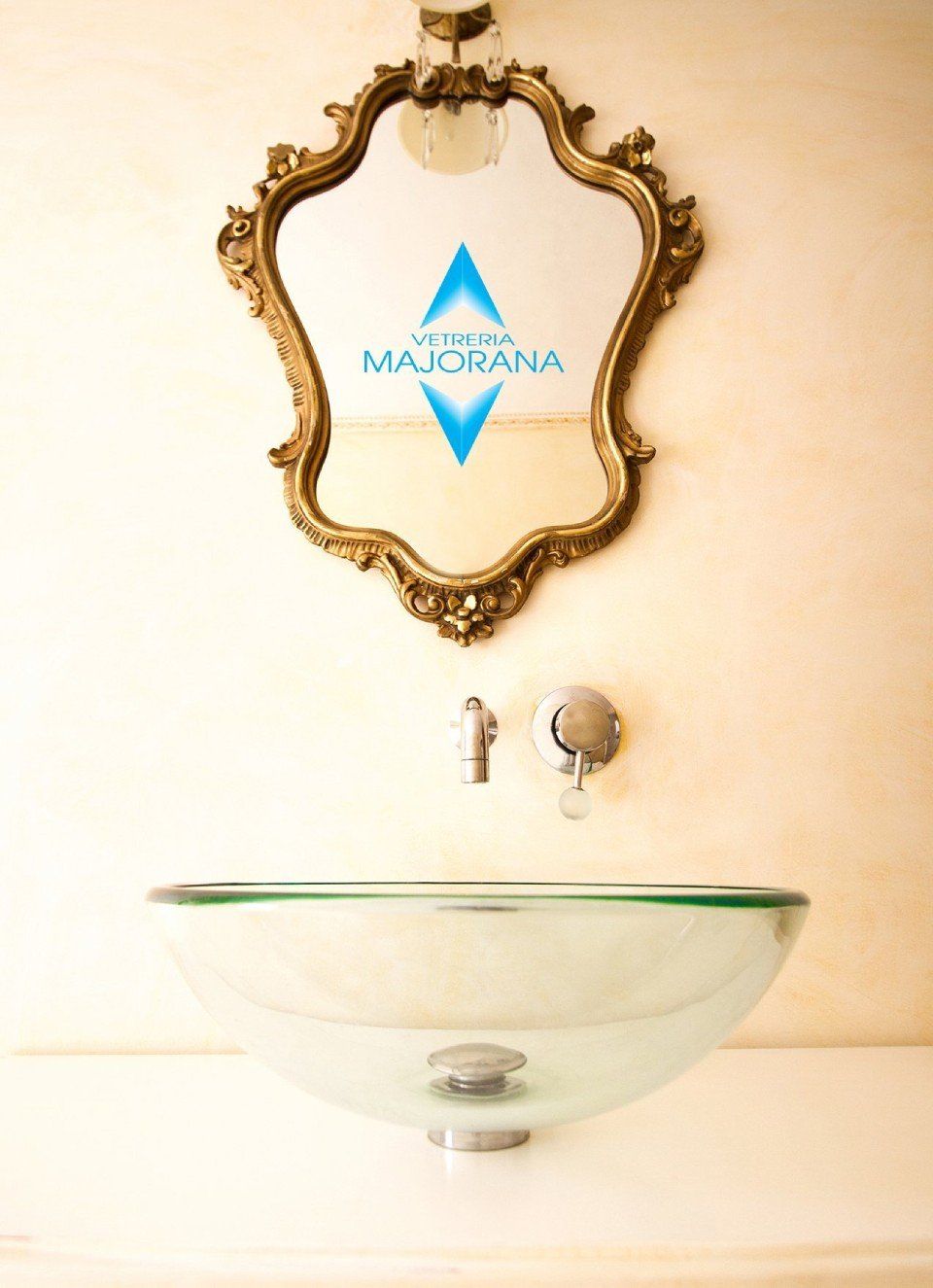 lavabo rotondo in vetro