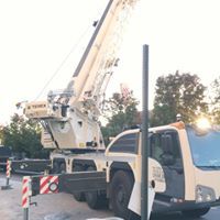 RE Robertson Crane Truck — Annapolis, MD — R E Robertson Plumbing & Heating