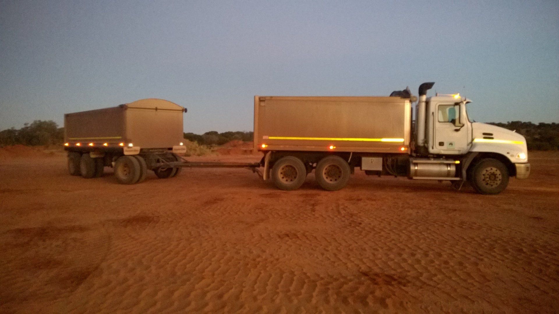Sand truck delivery