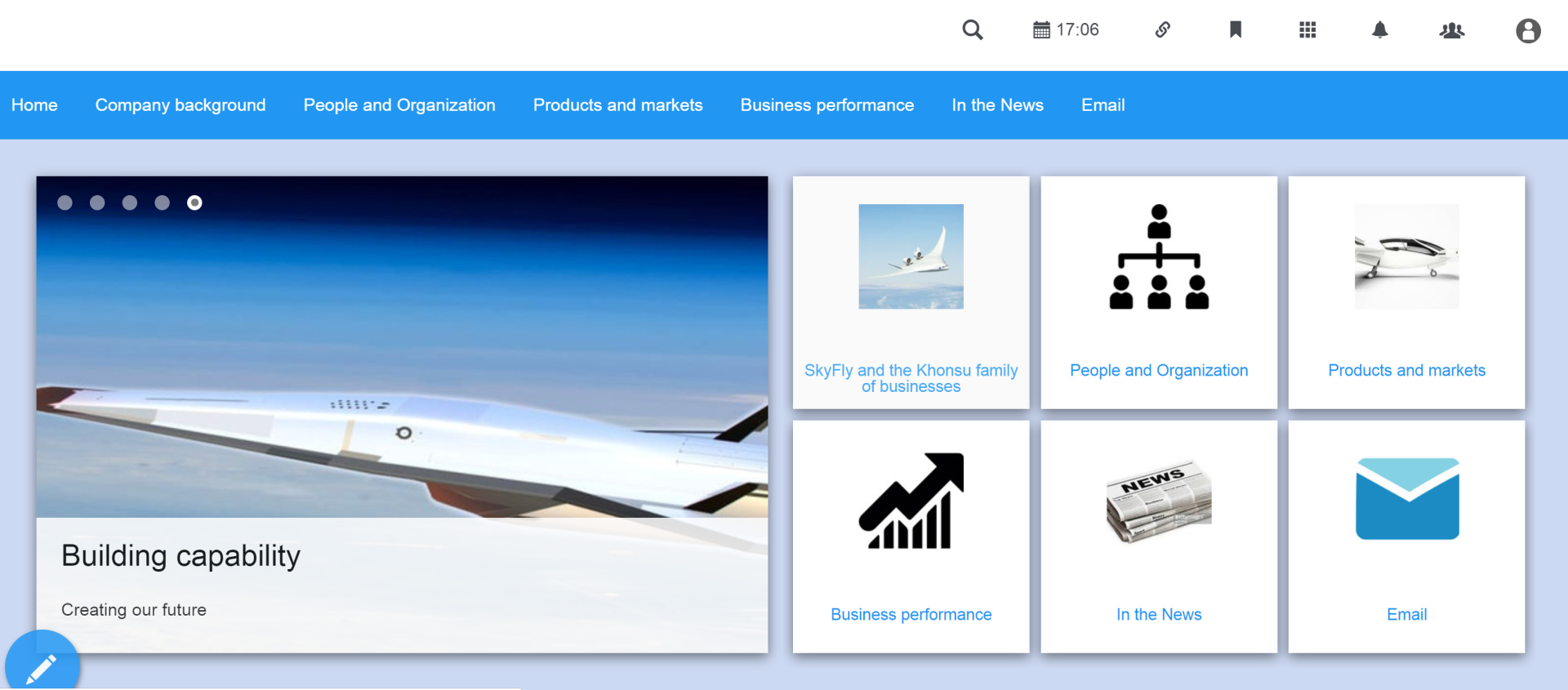 A screenshot of a website with a picture of an airplane on it.