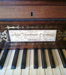 old piano keys