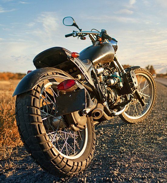 Big Bike Parked on the Open Field — Motorbike Repairs in Lismore, NSW