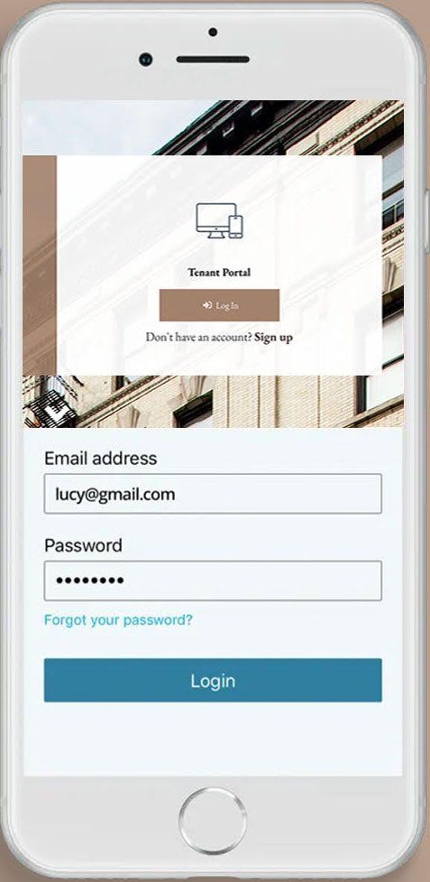 Online Portal app on iPhone