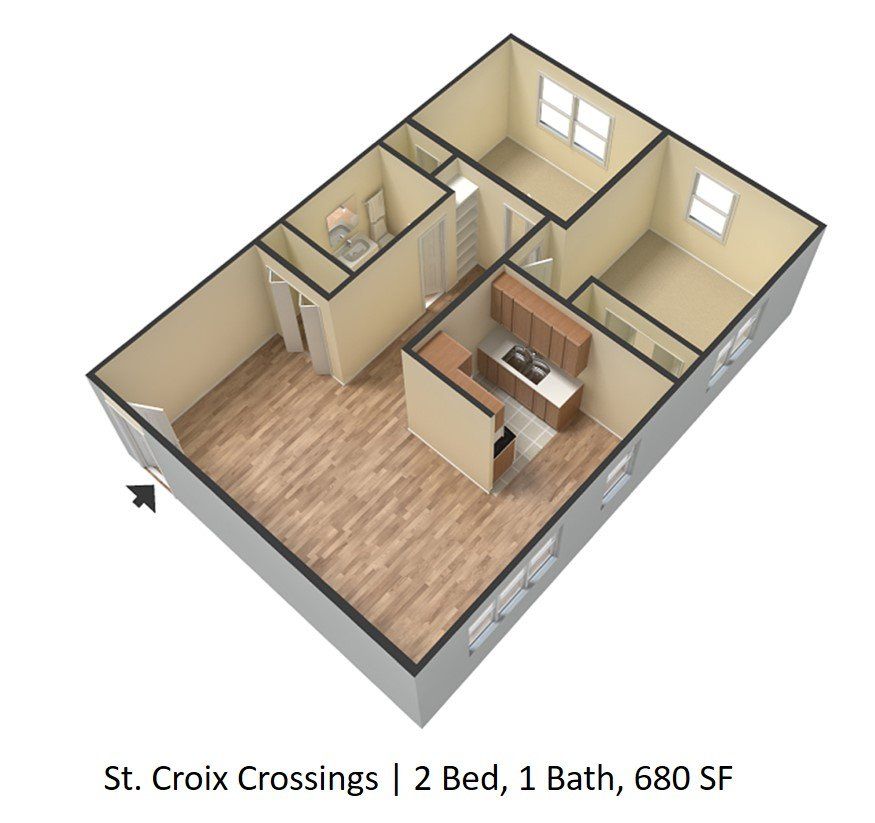 2 Bed unfurnished
