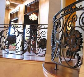 Iron railing for stairs installed in Cleves, OH